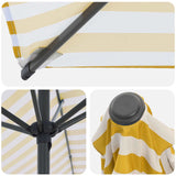 Garden Parasol with Base 200 x 300 cm Polyester Rectangular 42036210