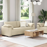 Sofa Set 2 pcs Cream 219 x 77 x 82 cm Fabric 3324747