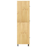 Cabinet with Drawer SKI 9 pcs Honey Brown Solid Pine Wood 3392650