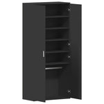Shoe Cabinet with Door Black 80 x 39 x 180 cm Engineered wood 3333867