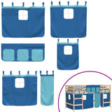 Kids' Loft Bed with Curtains without Mattress Blue 90x190cm 3206974