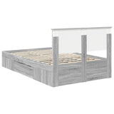 Bed Frame Grey Sonoma 120 x 200 cm Engineered Wood 3408786