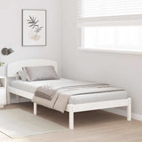 Bed Frame with Headboard White 90 x 190 cm Solid Pine Wood 872087