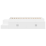 Storage Bed Frame White 244 x 127 x 53.5 cm Engineered wood 3335557