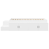 Storage Bed Frame White 244 x 127 x 53.5 cm Engineered wood 3335557