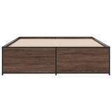 Bed Frame without Mattress Brown Oak 140x200 cm 3279891