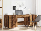 Desk with Shelf Old wood 140 x 50 x 75 cm Engineered wood 879522