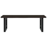 ZNTS Basin Shelf Wall Mounted Steel and Solid Wood Oak 3302657