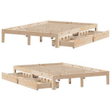 Bed Frame with Drawers without Mattress 150x200 cm King Size 3301950