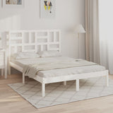 Bed Frame without Mattress White Solid Wood 150x200 cm King Size 3105956