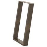 Dining Table Legs U-Shaped 2 pcs Natural Steel 50x cm Steel 4012787