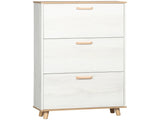 Narrow Shoe Cabinet, Slim Shoe Storage Cabinet with 3 Flip Drawers and Adjustable Shelves, 12 Pair T3398P344528