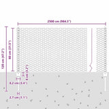 Welded Wire Fence 25 x 0.8 m Hot-Dip Galvanised Steel 3336996