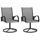 Garden Chair Set of 2 Grey Textilene, Powder-Coated Steel Medium 312167