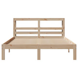 ZNTS Bed Frame with Headboard without Mattress 135x190 cm Double 3306037