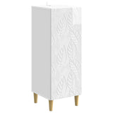 Sideboard High Gloss White 33 x 34.5 x 90 cm Engineered Wood 895059