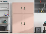 Storage Cabinet 2 pcs Pink 90 x 40 x 175 cm Steel Lockable 3438718