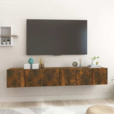 TV Cabinet Set Wall-mounted 3 pcs Brown Engineered Wood 815869