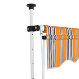 43230 Manual Retractable Awning 400 cm Yellow and Blue Stripes