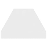 Floating Wall Shelves 4 pcs High Gloss White 90x23.5x3.8 cm MDF 323756