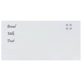 Wall-mounted Magnetic Board White 100x50 cm Tempered Glass 4008634