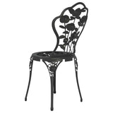 Bistro Set Black Cast Aluminium, Cast Iron Medium 317739