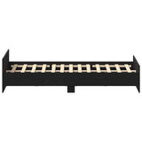 Bed Frame without Mattress Black Oak 200x200 cm Engineered Wood 3329305