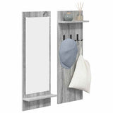 Wall-Mounted Coat Rack with Shelf Grey Sonoma 70 x 10 x 90 cm 874528