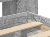 Bed Frame with Storage Grey Sonoma 140 x 200 cm Engineered Wood 3433386