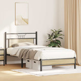 Bed Frame without Mattress Sonoma Oak 100x190 cm Engineered Wood 4106938