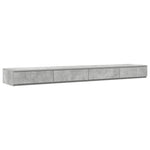 Storage Bed Frame with Door Concrete Grey 236.5 x 200 x 31.5 cm 3335624