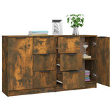 Sideboards 2 pcs Smoked Oak 60x30x70 cm Engineered Wood 3115793