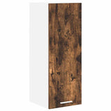 Hanging Cabinet with Door Smoked Oak and White 30 x 31 x 80 cm 884250