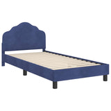 Children's Bed Frame with Headboard Police Blue 90 x 200 cm 42010963