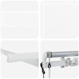 Retractable Awning White 350 x 200 cm Fabric 3329725