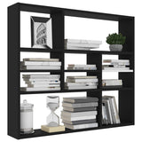 Wall Shelf Black 90x16x78 cm Engineered Wood 802940