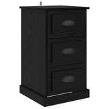 Bedside Cabinet Black Oak 39 x 39 x 67.5 cm Engineered Wood 881342