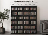 CD Storage Unit with Adjustable Shelves, 89 x 130.5 cm, Black T3398P344774