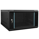 Network Cabinet with Storage Black 53 x 60 x 30 cm Steel 42017648