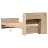 Bookcase Bed without Mattress 90x200cm Solid Wood Pine 3322451
