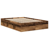 Bed Frame without Mattress Smoked Oak 140x190 cm 3203905