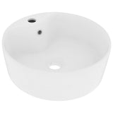 Luxury Wash Basin with Overflow Matt White 36x13 cm Ceramic 147031