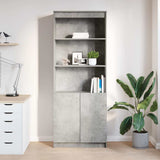 Highboard Concrete Grey 70x35x180 cm Engineered Wood 3328474