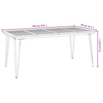 Garden Table with Hairpin Legs 180x90x75 cm Solid Wood Acacia 319521