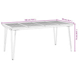 Garden Table with Hairpin Legs 180x90x75 cm Solid Wood Acacia 319521