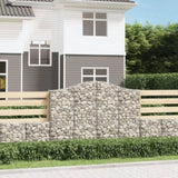 Arched Gabion Baskets 7 pcs 200x30x140/160 cm Galvanised Iron 3145477
