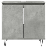 Bathroom Cabinet Concrete Grey 58x33x60 cm Engineered Wood 857216