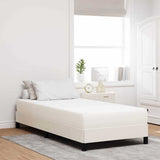 Bed Mattress with Mattress Cream 90 x 190 cm Fabric 42008263