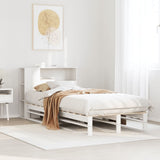 Bookcase Bed without Mattress White 75x190 cm Small Single Solid Wood 3323906