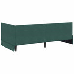Corner Bed Frame with Headboard Dark green 100 x 200 cm Velvet 42016319